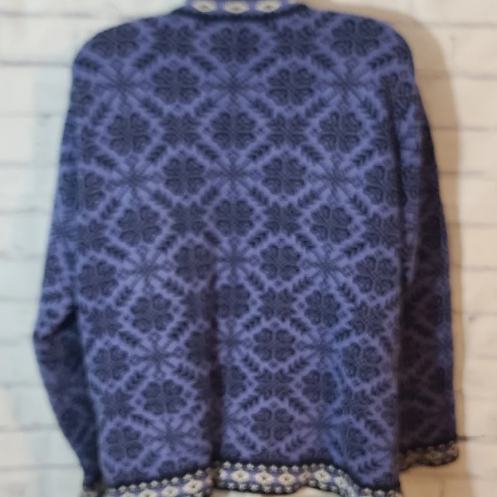 Vintage L.L. Bean 100% Cotton Button Cardigan Large - Picture 2 of 5